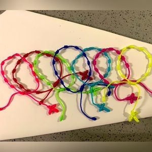 Nylon Rosary Bracelet. Unisex - Bundle of 7-Unisex-Colorful
